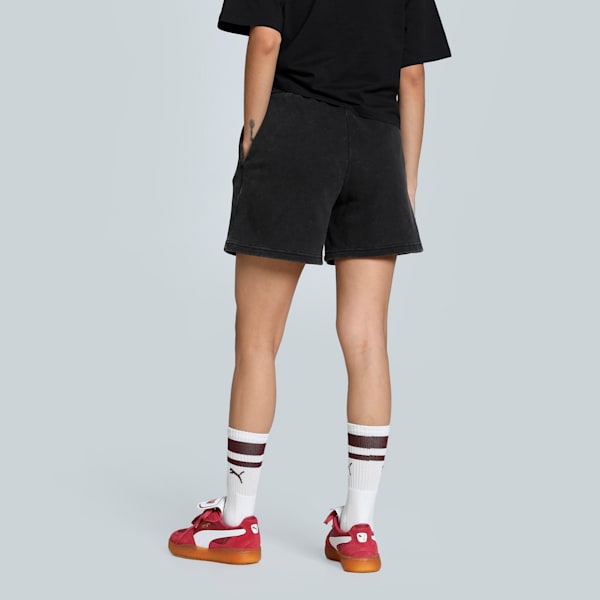 PUMA CLASS Women's 5" Washed Shorts, PUMA Black, extralarge-IND